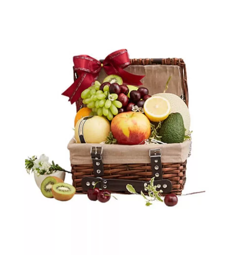 Basket Contain Fresh Fruits