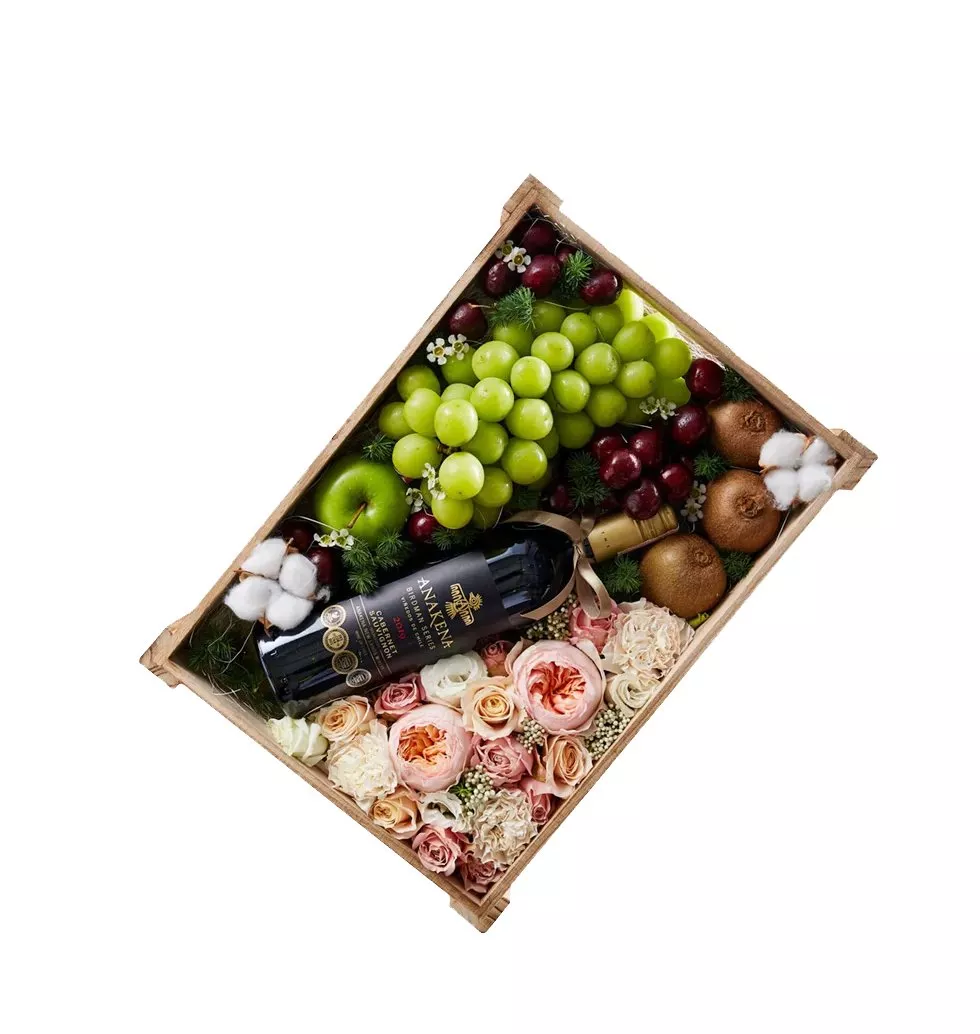 Bountiful Wine And Fruit Box
