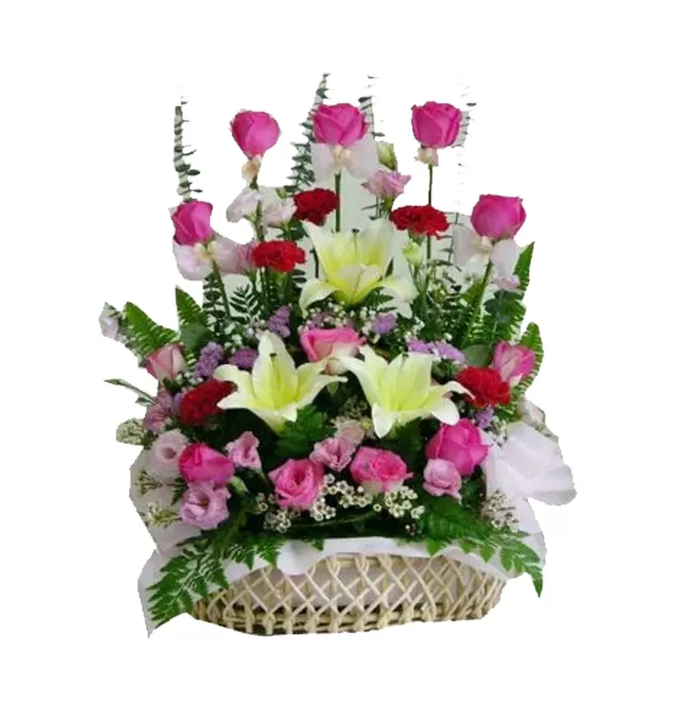 Flower Bouquet With A Variety Of Colours