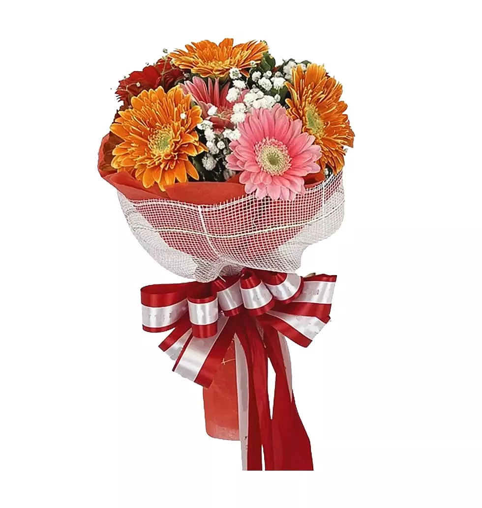 Heartwarming Mixed Gerbera Bouquet
