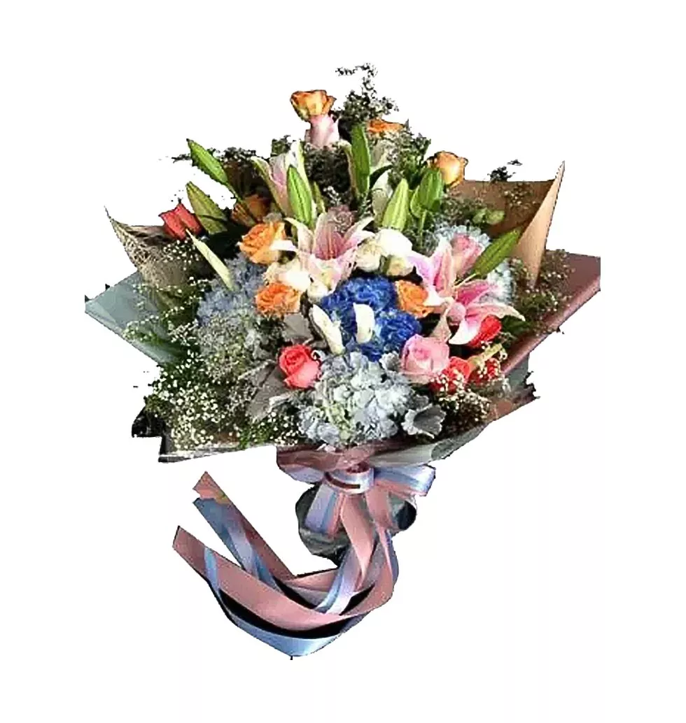 Love Bouquet Of Vibrant Dahlias