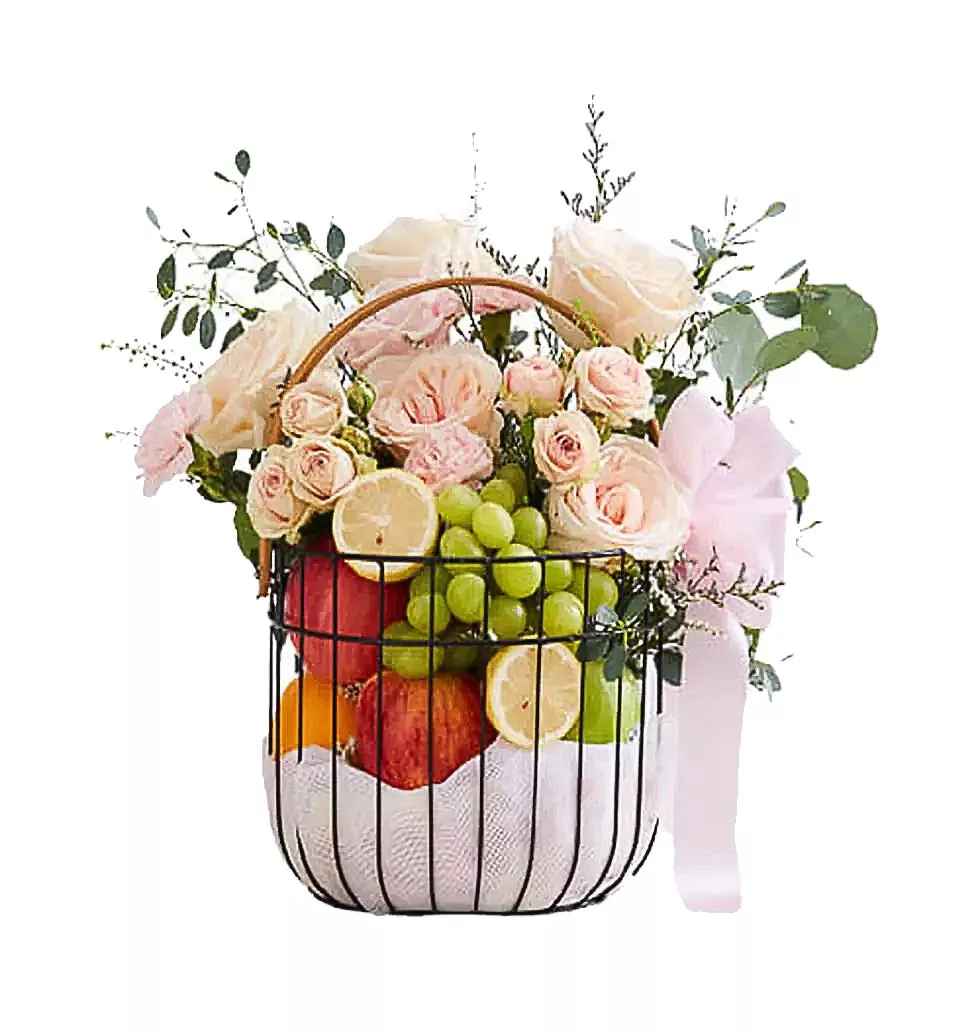 Pink Delight Fruits Basket