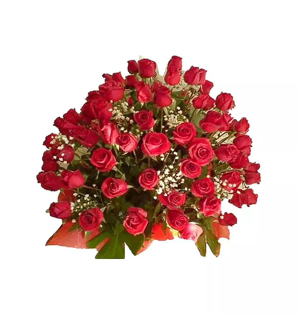 Red Roses In A Tray