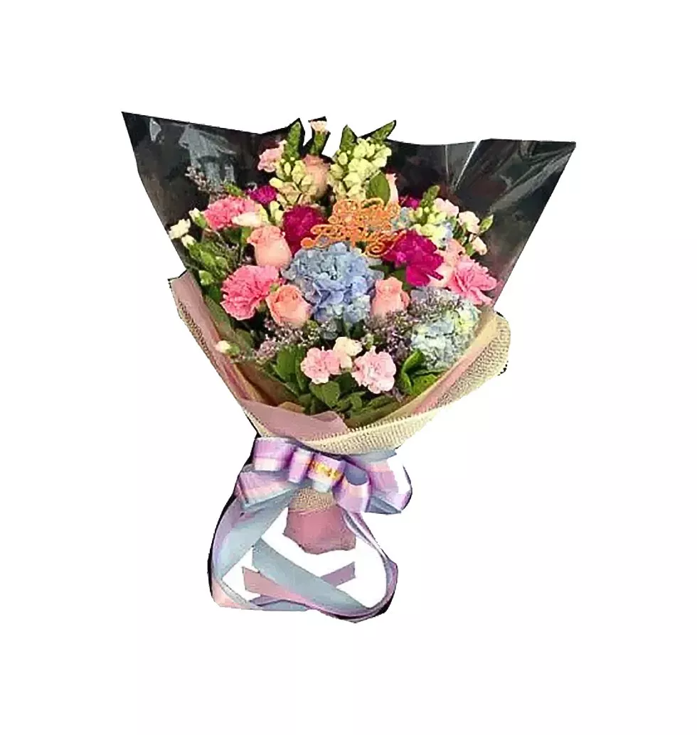 Romance Arrangement With Vibrant Flowers