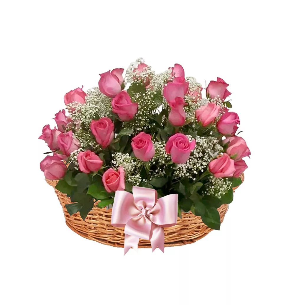 Roses Are In A Basket