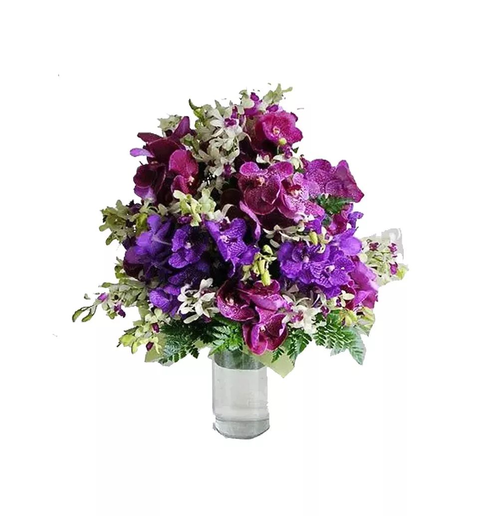 Vase Of Lavender Flowers